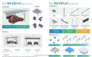 Rineng Alta Qualidade Sistema Montagem Solar Fácil Instalação Telhado Liga De Alumínio Porta De Carro Aço Inoxidável Anodizado - Product Image 6