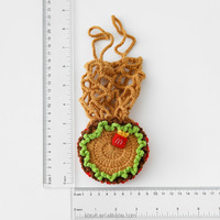 Porte-bouteille en crochet fait main, sac de transport en fil avec breloque fruit et fleur, bandoulière, cadeau, vente en gros