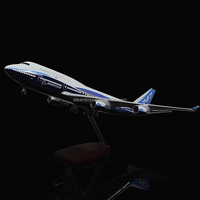 Modelo de avión de 47CM B747 con luz LED Original 747 para modelos de aviones de escritorio de regalo para adultos