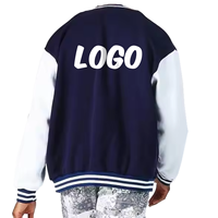 Veste bomber de baseball personnalisée OEM/ODM 2026 avec patchs brodés en chenille pour hommes
