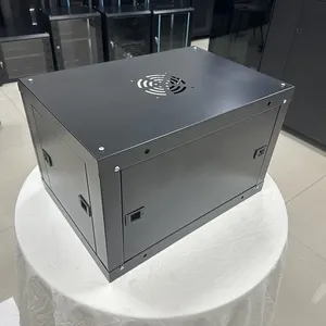 VA5406 6u19inch gcabling enclosure telecom data wall box mini serveur rack porte en verre petit 9u 12u wall mount network cabinet