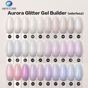 Kit de gel de construction Aurora Glitter sans HEMA, gel de construction pour ongles UV sans odeur, 45 couleurs, poudre scintillante, gel de construction personnalisé - Product Image 2