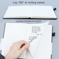 Cahier de notes à bande élastique avec logo personnalisé A5 de haute qualité avec couverture rigide et impression personnalisée