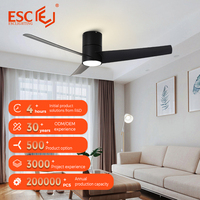 Ventilateur de plafond intelligent pour salon ODM OEM, moderne, 3 pales, 52 pouces, avec lumière LED et télécommande