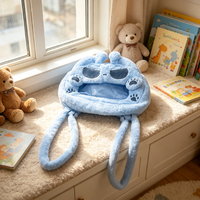 Sac à dos en peluche animaux bleus Kawaii, sac à main moelleux pour cosplay anime, sac à bandoulière décontracté et tendance pour filles