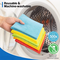 Rouleau de chiffons de nettoyage en microfibre dans un emballage personnalisé, déchirez les serviettes de cuisine et les rouleaux de chiffon en microfibre pour lavage de voiture