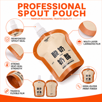 Pochette à bec verseur personnalisée haute barrière, refermable avec bouchon à vis, en plastique, pour sauce au fromage, liquides, recharge, fabricant