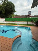 Tarima Exterior de WPC de Bajo Mantenimiento, Suelo Impermeable para Jardín, Patio y Balcón