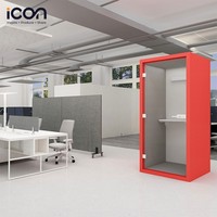 Cabine téléphonique insonorisée acoustique au design moderne personnalisé pour les bureaux et les espaces commerciaux, offrant de l'intimité et des réunions insonorisées