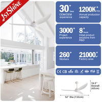 1stshine ABS Kanatlı Akıllı Hafızalı Ağır Hizmet Tipi Dayanıklı Kaliteli Akıllı Ev Yaz Kış Modlu TUYA Wifi Tavan Vantilatörü Işıklı