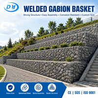 Promotion : Paniers et boîtes gabions soudés galvanisés Ding Yang Galfan 2x1x1m, tailles personnalisables avec poteaux renforcés