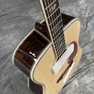 New Solid Spruce <b>Top</b> Glossy Acoustic Guitar D Type 45 Model 41" Abalone Inlaid Abalone Binding 20 Fret NO EQ - Product Image 6