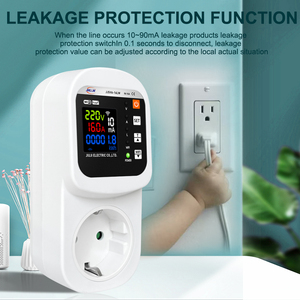 <span class=keywords><strong>ปลั๊กไฟ</strong></span>อัจฉริยะ US 16A WiFi Tuya พร้อมหน้าจอ LCD สี แสดงค่า kWh ตรวจสอบพลังงาน แรงดันไฟฟ้า กระแสไฟฟ้า ตรวจจับกระแสไฟรั่วไหล mA ควบคุมผ่านแอพ ได้รับมาตรฐาน CE - Product Image 4