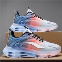 Chaussures de course pour hommes et chaussures d'hiver, conçues pour la taille moyenne, avec empeigne en mesh et coussin d'air.