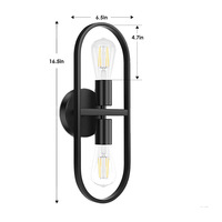 Applique murale LED transfrontalière style industriel, éclairage frontal pour miroir de chevet, idéale pour salle de bain et couloir