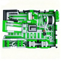 Ville de loisirs gonflable géante commerciale en PVC, grande aire de jeux gonflable pour enfants, idéale pour la location d'événements extérieurs
