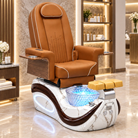 Fauteuil de pédicure électrique JOXIN avec spa pour les pieds, bassin à remous LED 7 couleurs, massage des mains et du dos, siège réglable, équipement de salon