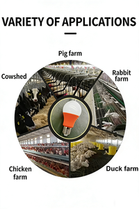 Lampada <span class=keywords><strong>LED</strong></span> Impermeabile per Allevamento di Polli, Tacchini e Suini, Dimmerabile 0-100%, Durata 50.000 Ore, Illuminazione per Allevamento - Product Image 6