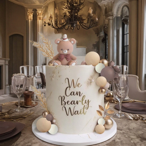 Decorazione per <span class=keywords><strong>Torta</strong></span> di <span class=keywords><strong>Compleanno</strong></span> per Bambini a Forma di <span class=keywords><strong>Orsetto</strong></span>, Decorazione per Torte Natalizie e Pasquali - Product Image 2