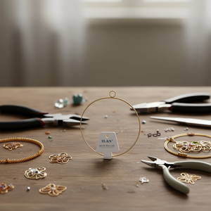 Anello in metallo Ilan da 15 cm, rotondo, in ferro, per artigianato e creazione di gioielli - Product Image 2