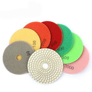 Disques de polissage <span class=keywords><strong>diamant</strong></span>és de 4 pouces, épaisseur 3 mm, pour utilisation à l'eau sur pierre, marbre, granit, quartz, terrazzo et sols en béton - Product Image 1