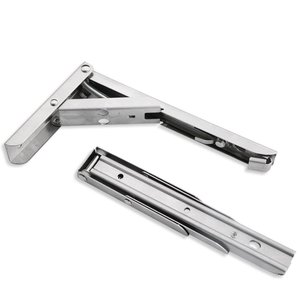 Support d'étagère en acier de fer fixé au mur pliable à 90 degrés réglable Support d'<span class=keywords><strong>angle</strong></span> noir robuste - Product Image 6