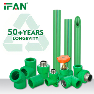 Les fabricants IFAN fournissent des tuyaux DIN PPR Tube 20-110mm coude femelle tuyaux et raccords PPR en plastique vert - Product Image 2