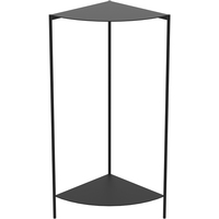 Possibilité de personnaliser la table basse d'angle en métal triangulaire à 2 niveaux pour meubles d'angle de salon