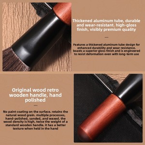 Juego de Brochas de Maquillaje Portátiles de 8/12 Piezas, Brochas de Pelo Sintético con Mango de Madera para Cejas y Pestañas, con Bolsa - Product Image 2