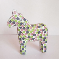 Kit de carreaux de mosaïque de verre bricolage de couleur mélangée adultes-caboteur en bois fait à la main Kits d'artisanat de mosaïque pour enfants cadeau à la maison