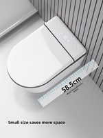 G002 Toilette intelligente murale suspendue Toilette électrique avec lumière en acier inoxydable Luxe