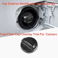 Couverture de capuchon de réservoir de carburant en fibre de carbone pour Chevrolet Camaro 2012 2013 2014 2015, garniture décorative du couvercle de remplissage de carburant