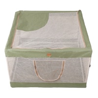 Vente en gros de cage pour petits animaux avec fermeture éclair confortable respirant pliable plateau en plastique moderne pour intérieur chien chat