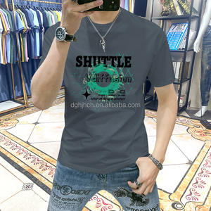 男士高品质宽松合身夏季t恤新款纯色基础潮流时尚上衣刺绣设计 - Product Image 3