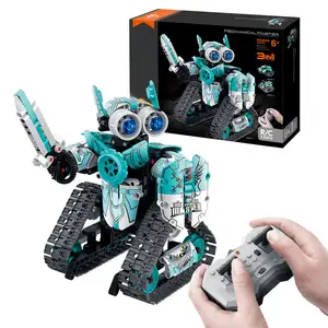 Coche eléctrico de Control remoto 3 en 1, robot transformable, robot deformación, bloques de construcción, juegos de Robots de juguete