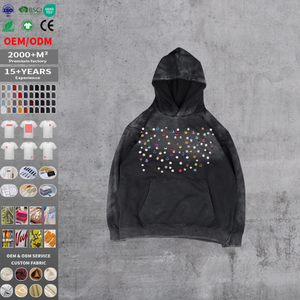 Ventes en gros de sweats à capuche oversize à col rond avec fermeture éclair en molleton 100% coton pour hommes, impression personnalisée, tailles XXS-XL, service OEM en gros - Product Image 1