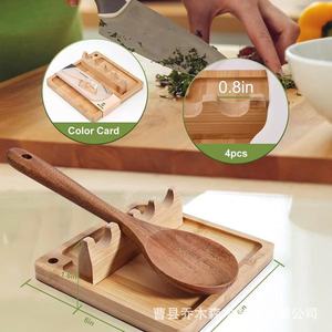 Soporte de Madera para Utensilios de Cocina, Reposacucharas, Soporte para Tapas de Ollas, Estante de Almacenamiento Multiusos, Ecológico, Solo Lavar a Mano - Product Image 3