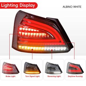 ไฟท้าย LED สีแดงคุณภาพสูงแบบใหม่ วัสดุ ABS สำหรับรถยนต์ พร้อมไฟเบรกและไฟเตือน ความสว่าง 8000 ลูเมนส์ สำหรับรถยนต์โตโยต้า วีออส ยาริส ปี 2008-2013 - Product Image 3