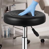 Tabouret de bar pivotant moderne en cuir PU avec base chromée et vérin à gaz réglable, idéal pour le bureau, la cuisine ou le bar