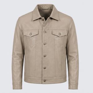 Veste en cuir de style Genz de haute qualité, très élégante et cool - Product Image 1