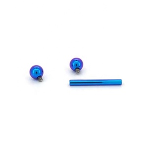 <span class=keywords><strong>Piercing</strong></span> in <span class=keywords><strong>Titanio</strong></span> G23 Personalizzato all'Ingrosso, Barretta Dritta con Filettatura Interna 14g, Anelli per Lingua Colorati alla Moda, Regalo di Nozze - Product Image 3