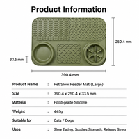 Gamelle pour chien en silicone moderne, écologique, portable, anti-déversement, avec bord rainuré, pour alimentation lente et tapis à lécher, résistante aux morsures, pour une utilisation sans souci