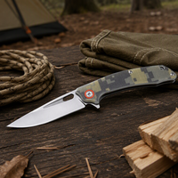 Mini couteau pliant de poche, manche G10, lame en acier D2, camouflage noir, camping en plein air, usage quotidien