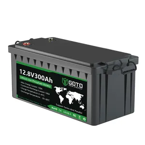12V 300Ah Lithium Iron Phosphate Battery With Series Parallel System For RV Truck Air Condition Marine Ship Yacht Golf Cart