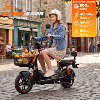Moto électrique KUGOO EC03 600W, style cyclomoteur, vélo électrique 28.6Ah, scooter électrique tout-terrain, vélo électrique de livraison