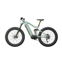 Pneu 26 pouces 1000W 48V 14AH Batterie au lithium en alliage d'aluminium Central Mid Drive Dirt Hunting Electric Mountain Bike Suspension complète