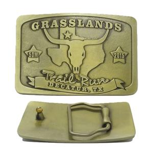 Medaglia di fibbia <span class=keywords><strong>della</strong></span> cintura alla moda Custom con testa di <span class=keywords><strong>mucca</strong></span> Medaglia con fibbia e onore in metallo antico con Design personalizzato - Product Image 1