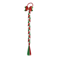 Fujia  fibre haute température père noël tresse accessoires de cheveux en caoutchouc queue de cheval de noël pour enfants