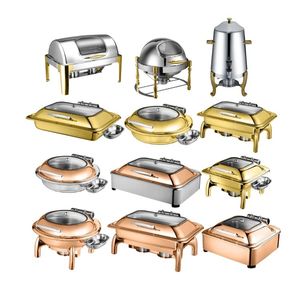 Réchaud à induction moderne en aluminium vert bronze, <span class=keywords><strong>plat</strong></span> rectangulaire avec couvercle à roulettes, support pour bol, <span class=keywords><strong>chauffe</strong></span>-<span class=keywords><strong>bougie</strong></span>, matériau 11l - Product Image 1