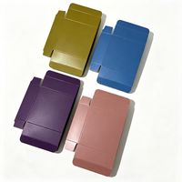 Boîte en carton pliable personnalisée couleur macaron, boîte en carton vierge couleur unie, emballage cadeau multicolore pour la vente au détail